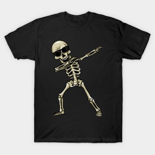 Funny Cool Skeleton Dab Halloween T-Shirt